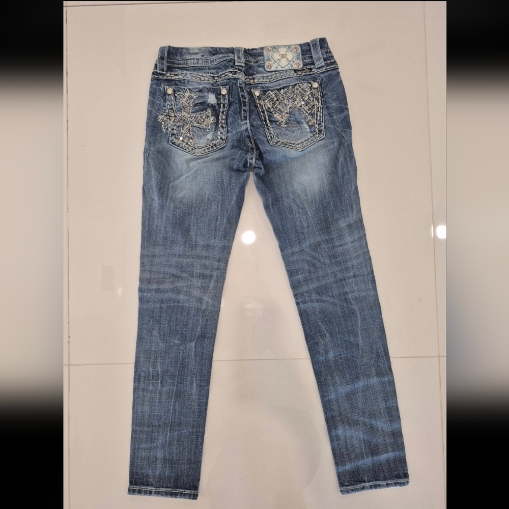 Sold🚫Signature Blue Embellished Skinny Jeans